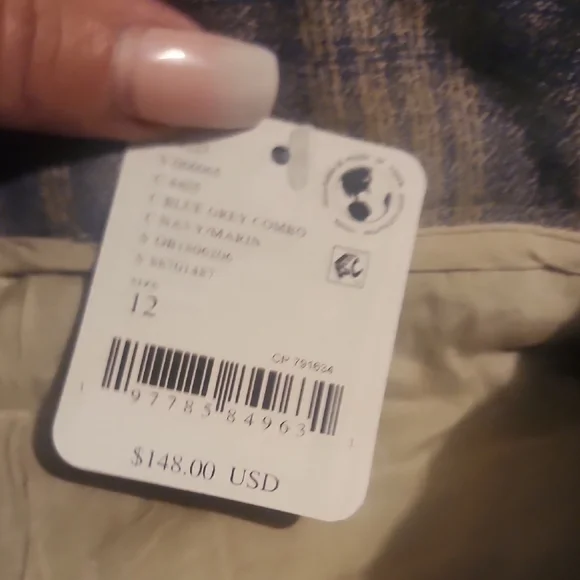 Free People Plaid Regan Barrel Trousers Size 12 - Picture 3 of 5